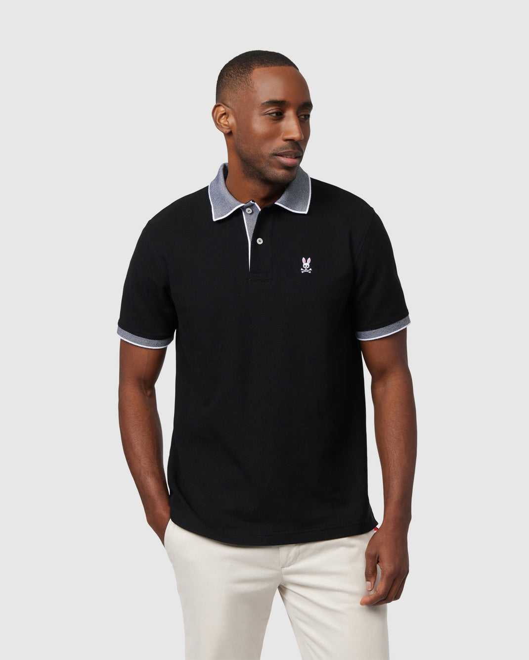 Polos Psycho Bunny Southport Pique Polo Shirt Noir Homme | ARD-27493716